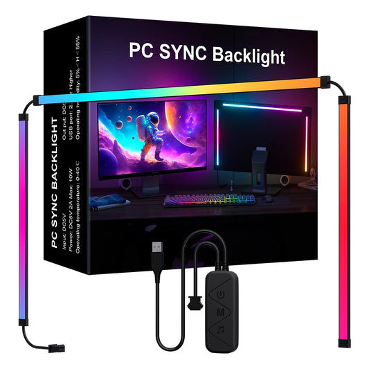 KuroniGlow™ RGB Sync Strip – Smart LED Backlight for Gaming Monitors