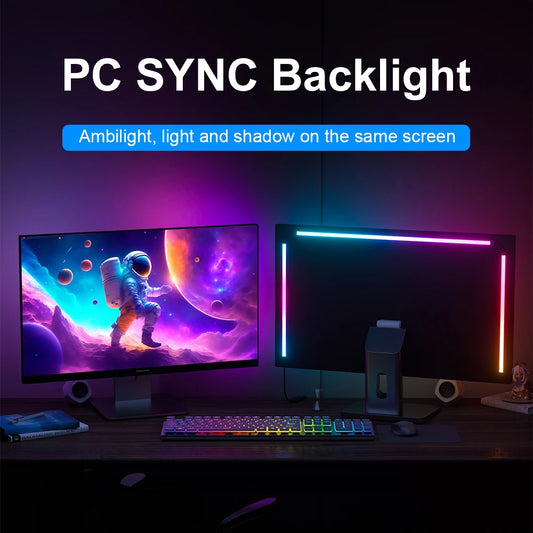 KuroniGlow™ RGB Sync Strip – Smart LED Backlight for Gaming Monitors